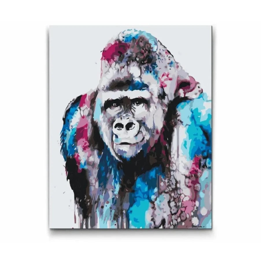 GORILLA - med dubbelfärg och fri frakt - paint by numbers