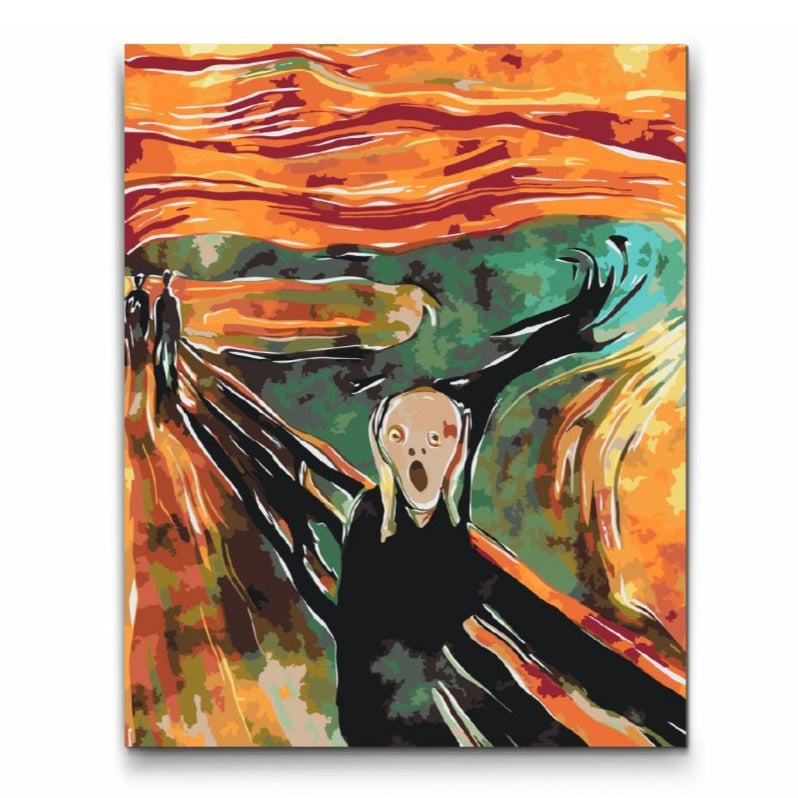 SKRIET - Edvard Munch med dubbelfärg och fri frakt - paint by number