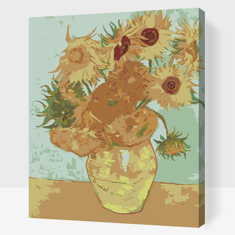 Solrosor - Vincent van Gogh - med dubbelfärg och fri frakt