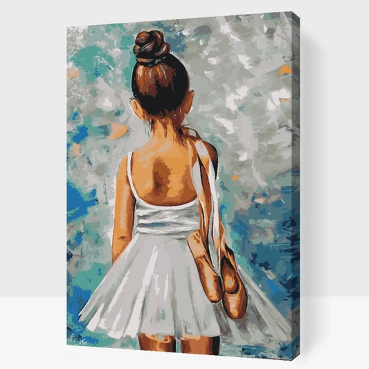 Liten ballerina - med dubbelfärg och fri frakt - paint by number