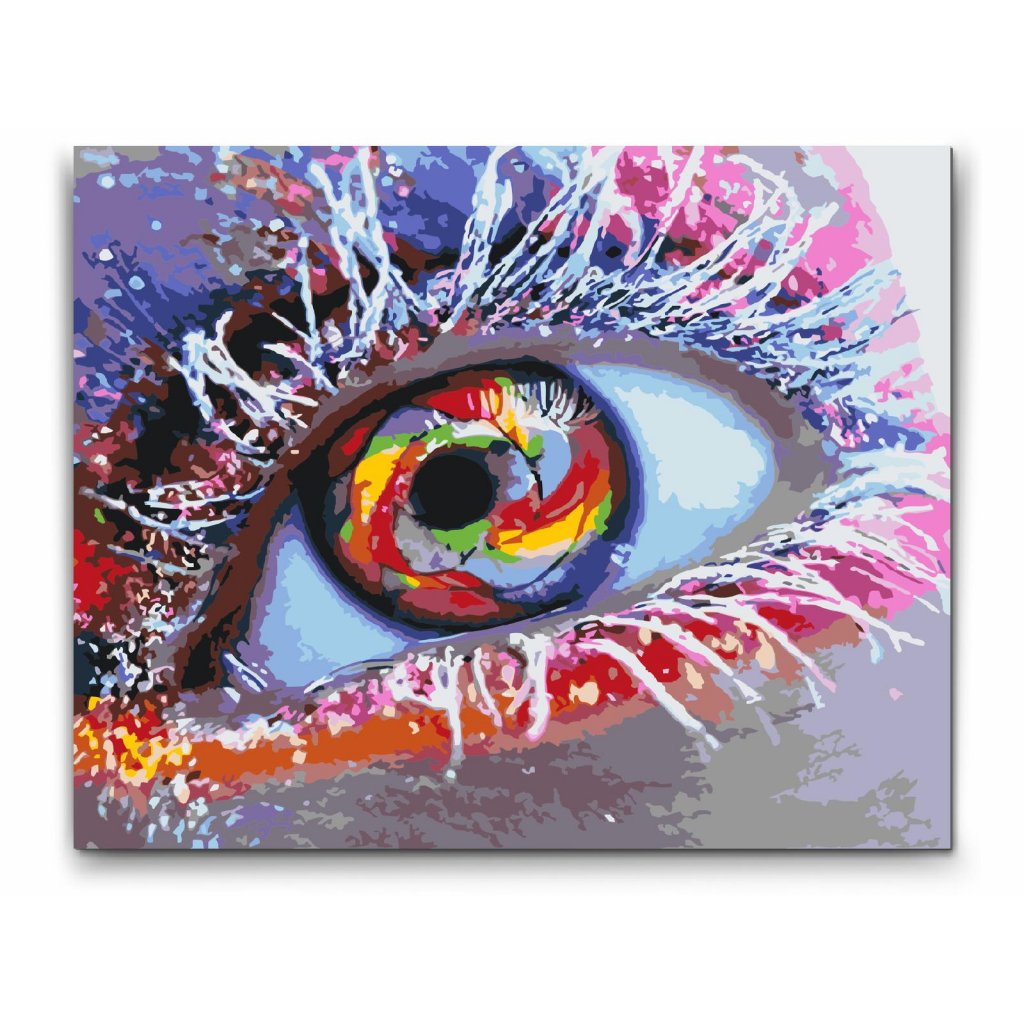 Rainbow Eye - paint by numbers vuxna