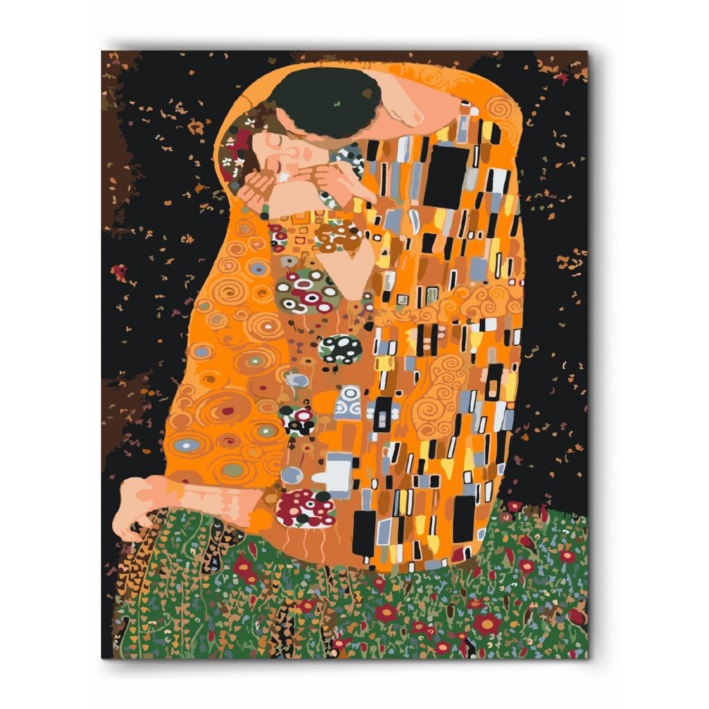 THE KISS - Gustav Klimt - med dubbelfärg och fri frakt - paint by number