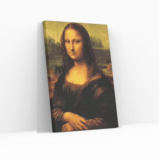MONA LISA -Leonardo da Vinci - med dubbelfärg och fri frakt paint by number