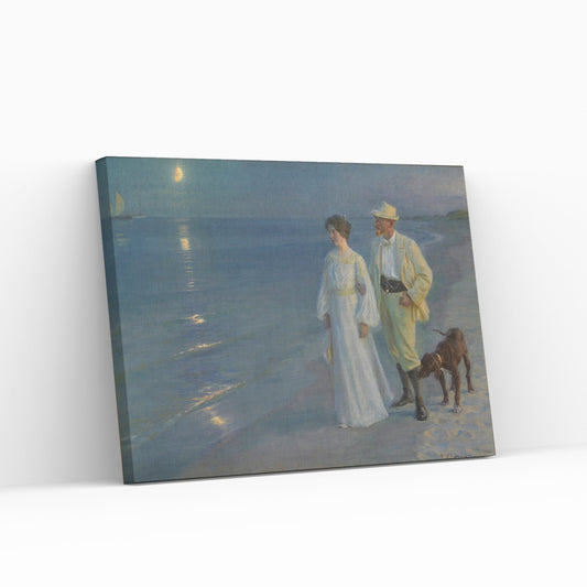 SUMMER EVENING AT SKAGEN BEACH av Peder Severing Krøyer - med dubbelfärg och fri frakt - paint by number